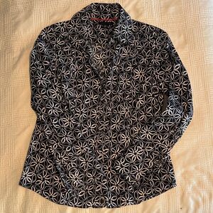 Tommy Hilfiger Black and White Geometric Shirt